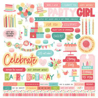 PhotoPlay - Birthday Sparkle Collection - 12 x 12 Cardstock Stickers - Elements
