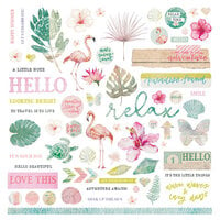 PhotoPlay - Coco Paradise Collection - 12 x 12 Cardstock Stickers - Elements