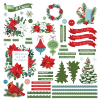 PhotoPlay - Christmas Garden Collection - Card Kit - Stickers
