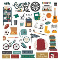 PhotoPlay - Campus Life Collection - 12 x 12 Cardstock Stickers - Elements - Boy