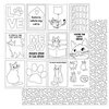 PhotoPlay - Cat Lover Collection - 12 x 12 Double Sided Paper - Color Me Sheet