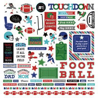 PhotoPlay - MVP Football Collection - 12 x 12 Cardstock Stickers - Elements