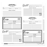 PhotoPlay - Fresh Picked 2 Collection - 12 x 12 Double Sided Paper - Black and White Recipe Cards