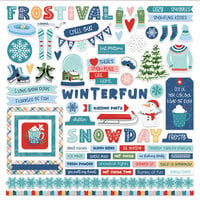 PhotoPlay - Frostival Collection - 12 x 12 Cardstock Stickers - Elements