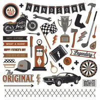 PhotoPlay - Grease Monkey Collection - 12 x 12 Cardstock Stickers - Elements