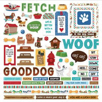 PhotoPlay - Hot Diggity Dog Collection - 12 x 12 Cardstock Stickers - Element