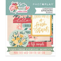 PhotoPlay - Hello Lovely Collection - Ephemera - Die Cut Cardstock Pieces