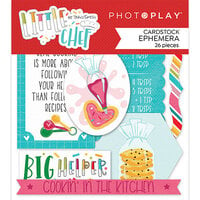 PhotoPlay - Little Chef Collection - Ephemera - Die Cut Cardstock Pieces