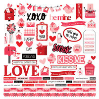 PhotoPlay - Love Letters Collection - 12 x 12 Cardstock Stickers - Elements