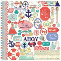Photo Play Paper - Nautical Bliss Collection - 12 x 12 Cardstock Stickers - Elements