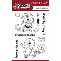 PhotoPlay - O Canada 2 Collection - Clear Photopolymer Stamps - Beaver Hockey