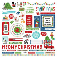 PhotoPlay - Santa Paws Collection - Christmas - 12 x 12 Cardstock Stickers - Elements - Cat