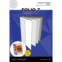 PhotoPlay - Maker's Series Collection - Folio7 - 5.25 x 7.25 - White