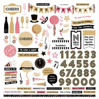 PhotoPlay - Ringing In The New Year Collection - 12 x 12 Cardstock Stickers - Elements