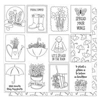 PhotoPlay - Showers And Flowers Collection - 12 x 12 Double Sided Paper - Color Me Sheet