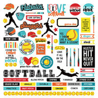 PhotoPlay - MVP Softball Collection - 12 x 12 Cardstock Stickers - Elements