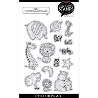PhotoPlay - Say It With Stamps Collection - Clear Photopolymer Stamps - Baby Hugs and Kisses
