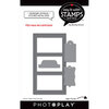 Photo Play Paper - Say It With Stamps Collection - Dies - Three Pane Rectangle Windows