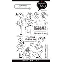 PhotoPlay - Say It With Stamps Collection - Clear Photopolymer Stamps - Flirty Flamingos