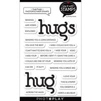 PhotoPlay - Say It With Stamps Collection - Clear Photopolymer Stamps - Hug Hugs Word