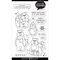 PhotoPlay - Say It With Stamps Collection - Christmas - Clear Photopolymer Stamps - Polar Pals