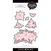 PhotoPlay - Say It With Stamps Collection - Christmas - Etched Dies - Poinsettia