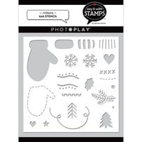 PhotoPlay - Say It With Stamps Collection - Christmas - 6 x 6 Stencils - Mittens