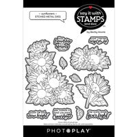 PhotoPlay - Say It With Stamps Collection - Etched Dies - Sunflowers