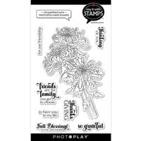 PhotoPlay - Say It With Stamps Collection - Clear Photopolymer Stamps - Chrysanthemums