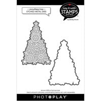 PhotoPlay - Say It With Stamps Collection - Christmas - Etched Dies - Snowflake Tree