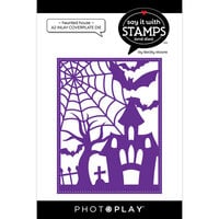 PhotoPlay - Say It With Stamps Collection - Etched Dies - Haunted House - A2 Inlay Coverplate