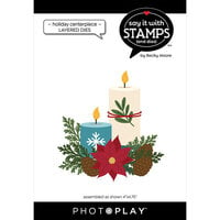 PhotoPlay - Say It With Stamps Collection - Christmas - Layered Etched Dies - Holiday Centerpiece