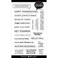 PhotoPlay - Say It With Stamps Collection - Clear Photopolymer Stamps - Inside Out - Fall Thanksgiving