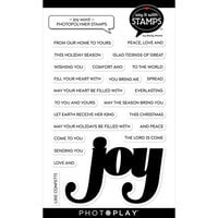 PhotoPlay - Say It With Stamps Collection - Christmas - Clear Photopolymer Stamps - Joy Word