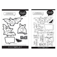 PhotoPlay - Say It With Stamps Collection - Clear Photopolymer Stamps and Dies - I'm Batty For You Bundle