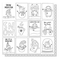 PhotoPlay - Snow Day Collection - 12 x 12 Double Sided Paper - Color Me Sheet