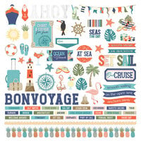 PhotoPlay - Ship To Shore Collection - 12 x 12 Cardstock Stickers - Elements