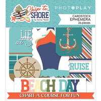 PhotoPlay - Ship To Shore Collection - Ephemera - Die Cut Cardstock Pieces