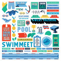 PhotoPlay - MVP Swimming Collection - 12 x 12 Cardstock Stickers - Elements