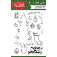 PhotoPlay - The North Pole Trading Co. Collection - Christmas - Clear Photopolymer Stamps - Trim A Tree