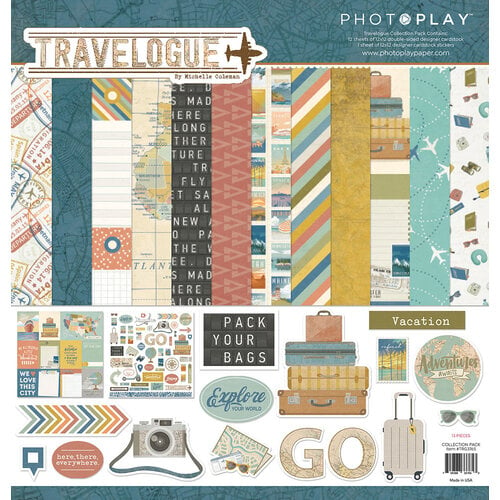 Travel Scrapbook Kit, Vacation Ephemera Pack , Scrapbook