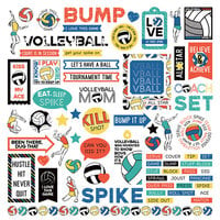 PhotoPlay - MVP Volleyball Collection - 12 x 12 Cardstock Stickers - Elements