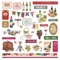 PhotoPlay - Vineyard Collection - 12 x 12 Cardstock Stickers - Elements