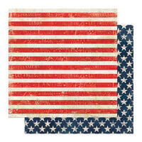PhotoPlay - With Liberty Collection - 12 x 12 Double Sided Paper - Stars and Stripes