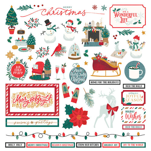 Photoplay It's A Wonderful Christmas Stickers 12X12-Elements