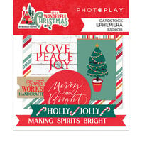 PhotoPlay - It's A Wonderful Christmas Collection - Ephemera - Die Cut Cardstock Pieces