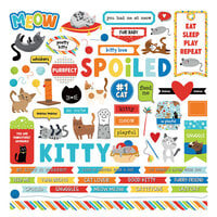 PhotoPlay - Bow Wow and Meow Collection - 12 x 12 Cardstock Stickers - Elements - Meow