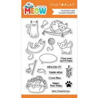 PhotoPlay - Bow Wow and Meow Collection - Clear Photopolymer Stamps - Meow