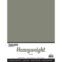 My Colors Cardstock - By PhotoPlay - 8.5 x 11 Heavyweight Cardstock Pack - Slate - 10 Pack