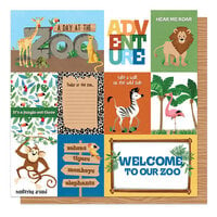 PhotoPlay - A Day At The Zoo Collection - 12 x 12 Double Sided Paper - Monkeying Around
